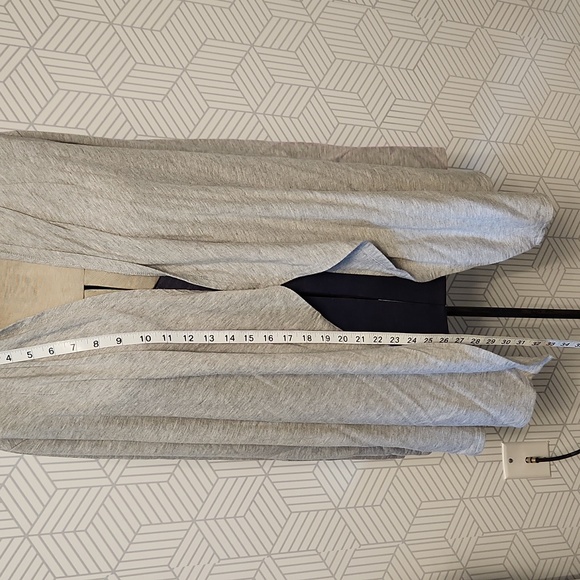 Joan Vass Gray Open Front Lightweight Long Cardigan Women's Size XL Extra Large - Picture 2 of 9